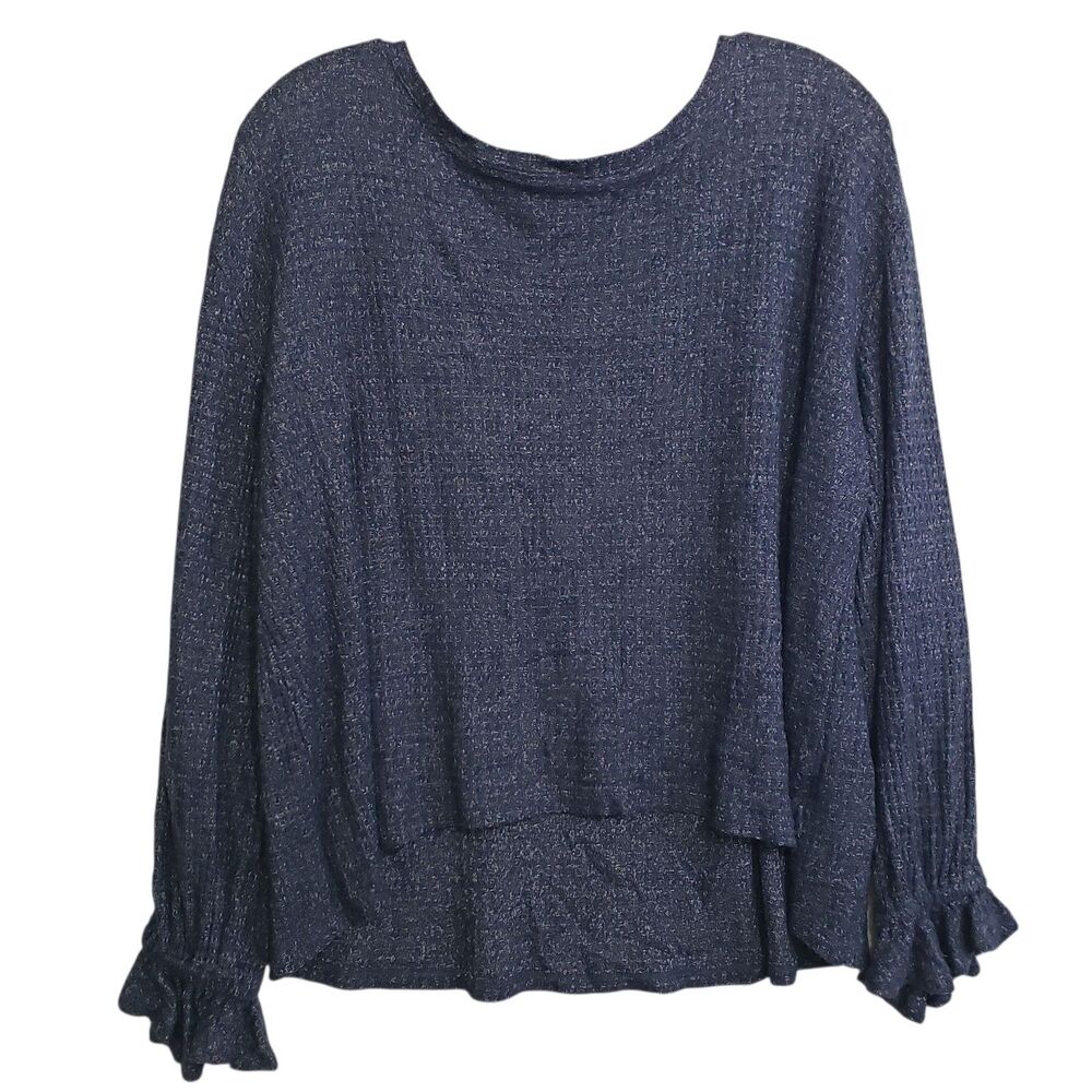 Yarn & Sea Woman's XL Blue Crew Neck Sweater